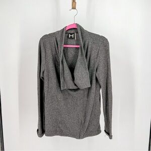H By Bordeaux asymmetrical gray sweater